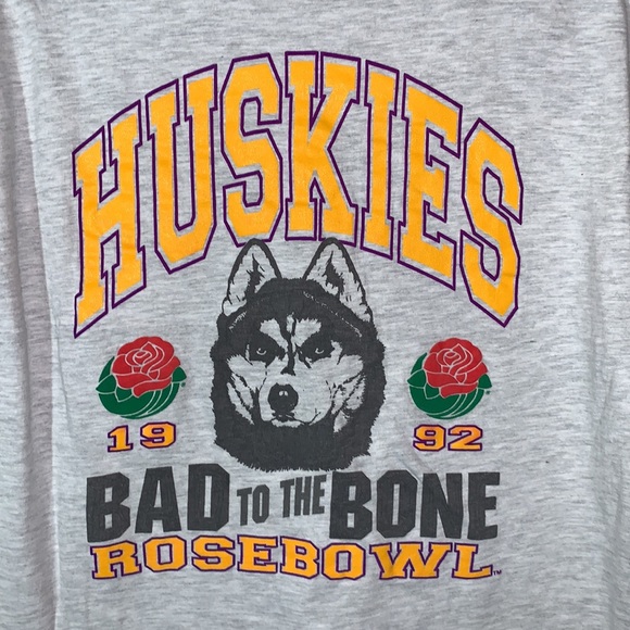 Vintage Hanes Beefy Husky’s 1992 ROSE BOWL T-Shirt SZ L NATIONAL CHAMPIONSHIP - Picture 3 of 12